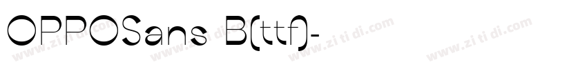 OPPOSans B(ttf)字体转换